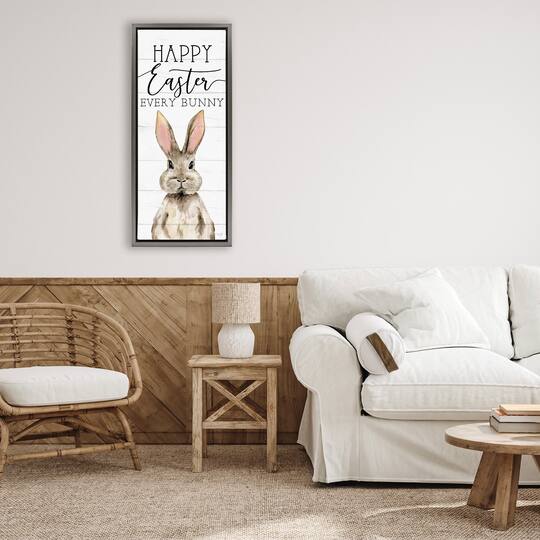 Stupell Industries Happy Easter Every Bunny Floating Frame Wall Art